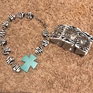 Zebra and Turquoise jewelry
